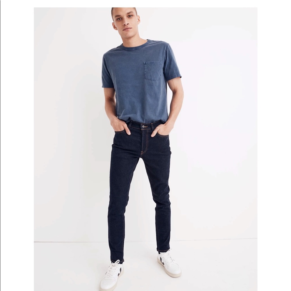 Men’s Madewell skinny’s in rinse wash